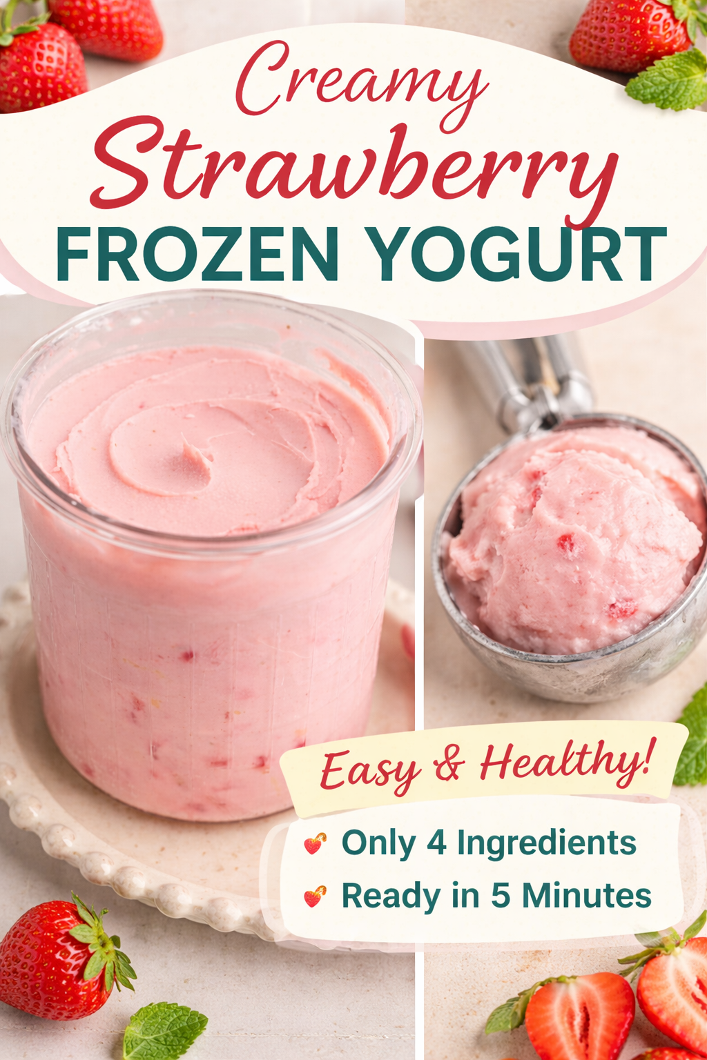 Make Small-Batch Strawberry Protein Ice Cream (Ninja Creami Style) at Home!