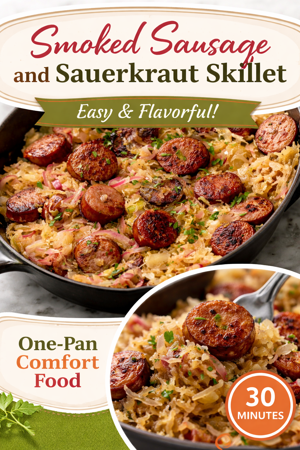 Delicious Sauerkraut & Sausage Skillet Dinner Made Easy