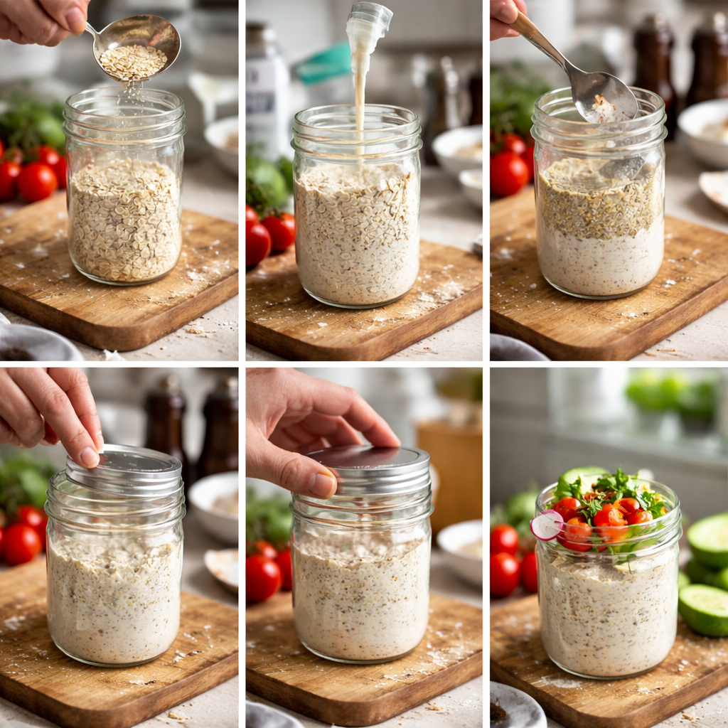 Deliciously Easy Kefir Overnight Oats for a Savory Start!