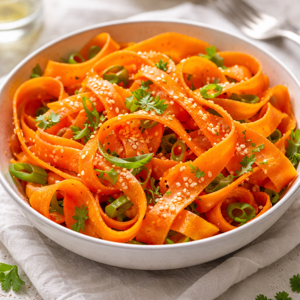 Quick and Easy Carrot Ribbon Salad with Sesame Bliss 2 3. Carrot Ribbon Salad with Sesame