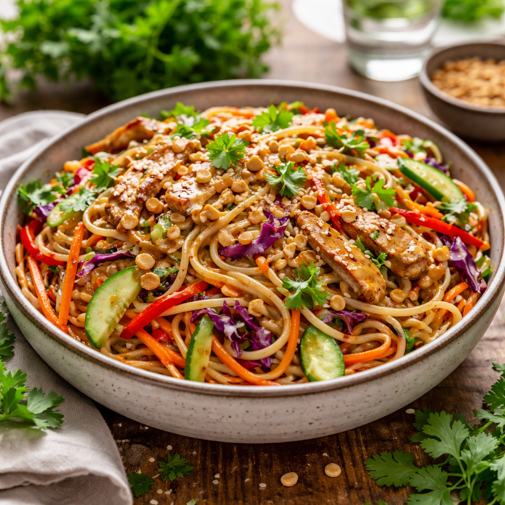 Delicious Cold Peanut Noodle Salad with Crunchy Veggies 1 2. Cold Peanut Noodle Salad