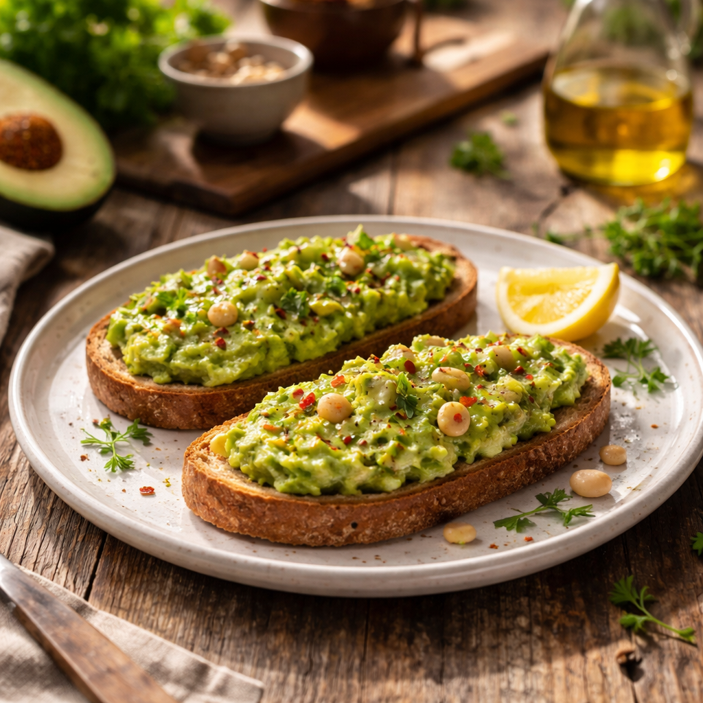 5. White Bean & Avocado Toast