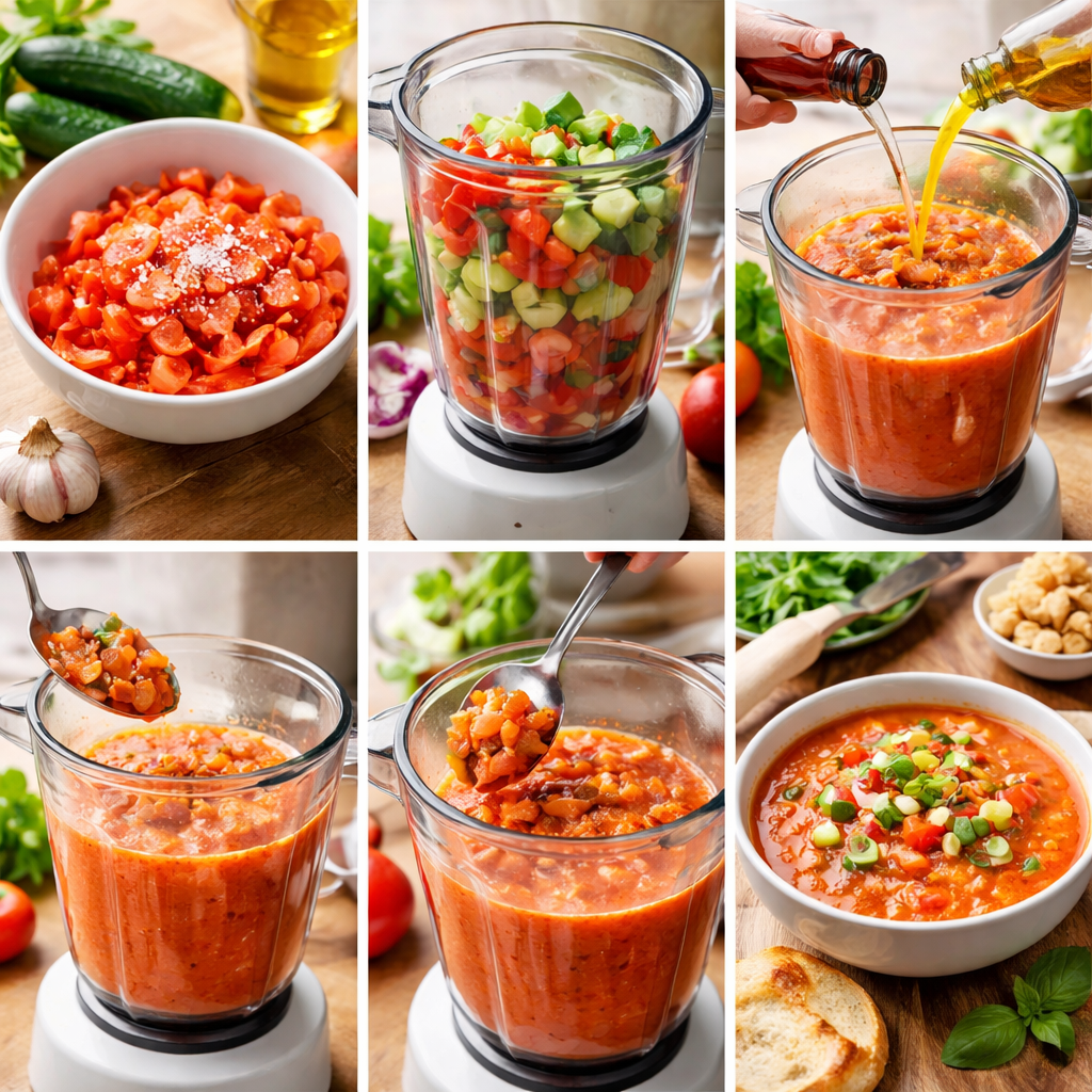 Chilled Gazpacho (Cold Tomato Veggie Soup) to Refresh Your Day! 3 3. Gazpacho (Cold Tomato Veggie Soup)