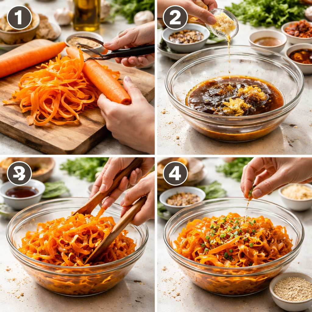 Quick and Easy Carrot Ribbon Salad with Sesame Bliss 4 3. Carrot Ribbon Salad with Sesame