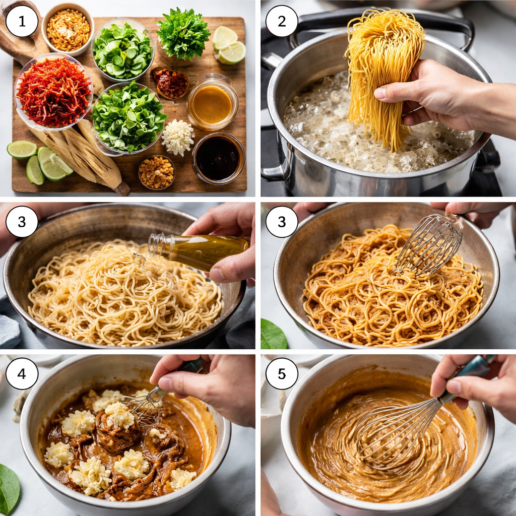 Delicious Cold Peanut Noodle Salad with Crunchy Veggies 3 2. Cold Peanut Noodle Salad