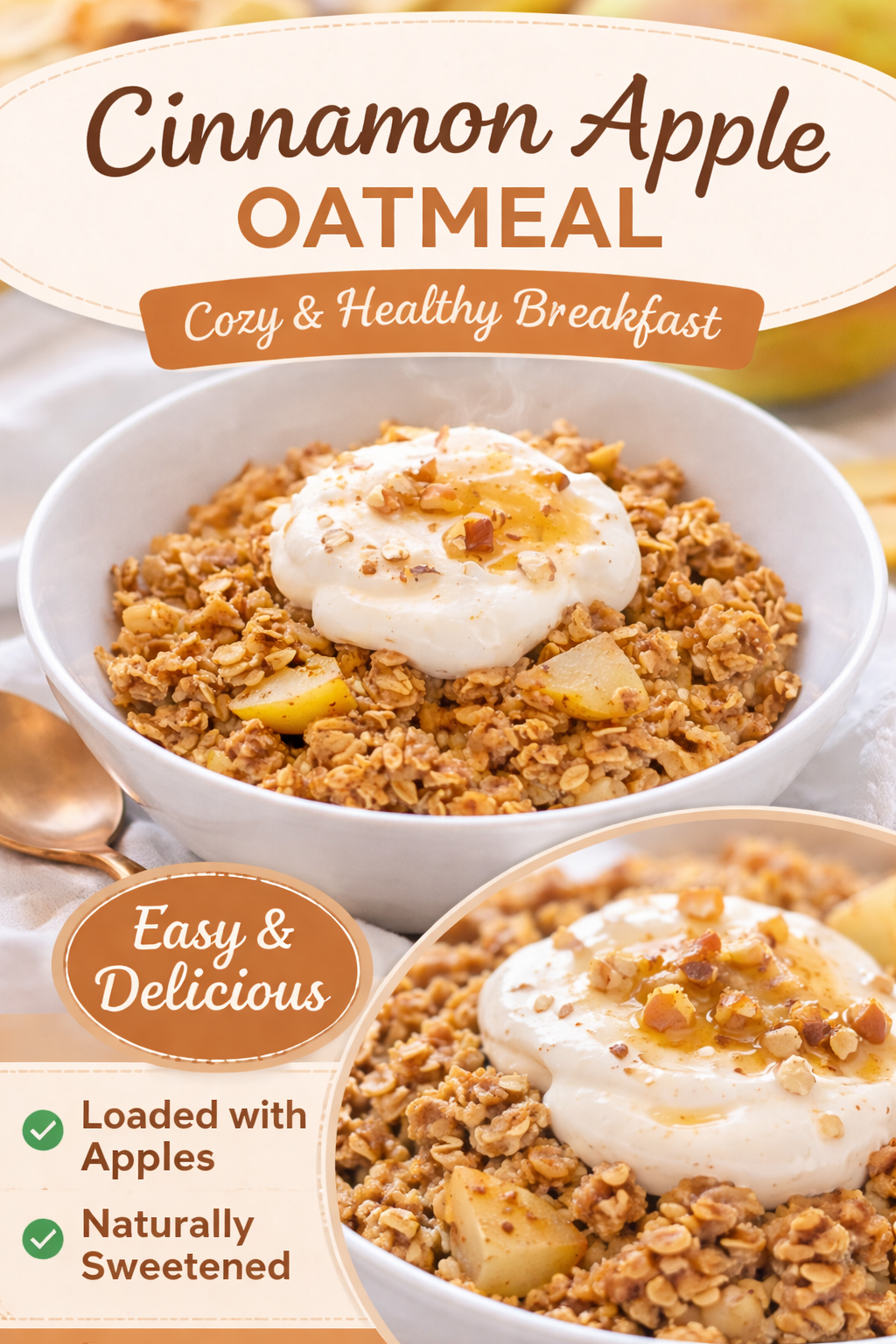 Cozy Warm Pear & Ginger Oatmeal to Brighten Your Morning
