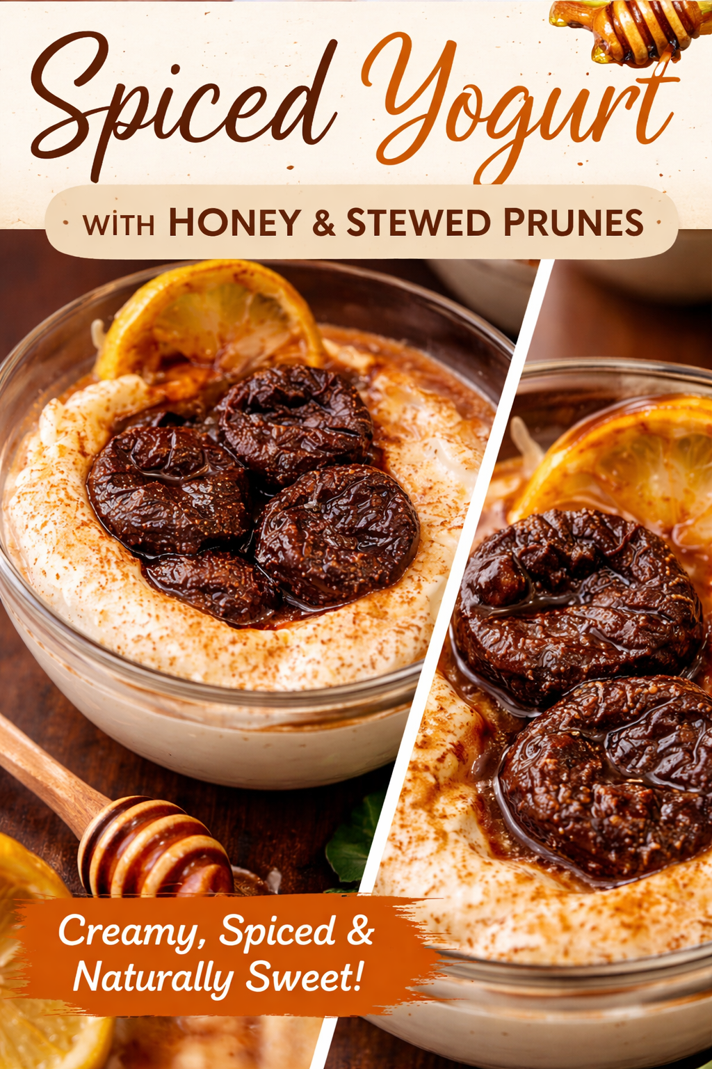 Delicious Stewed Prunes with Cinnamon Yogurt for a Cozy Treat