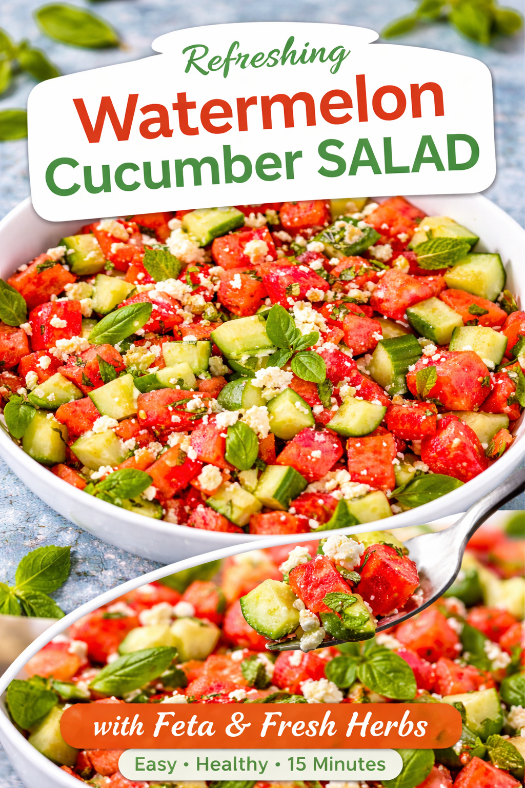3. Cucumber & Mint Water (and Salad)