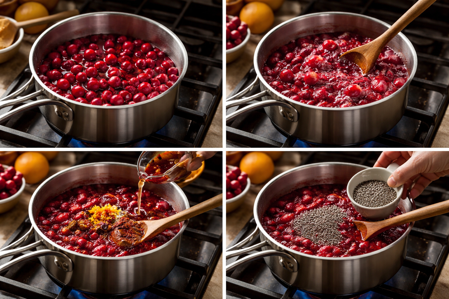 Cranberry Sauce with Chia Seeds – A Delightful Holiday Treat 4 Cranberry Sauce with Chia Seeds – A Delightful Holiday Treat