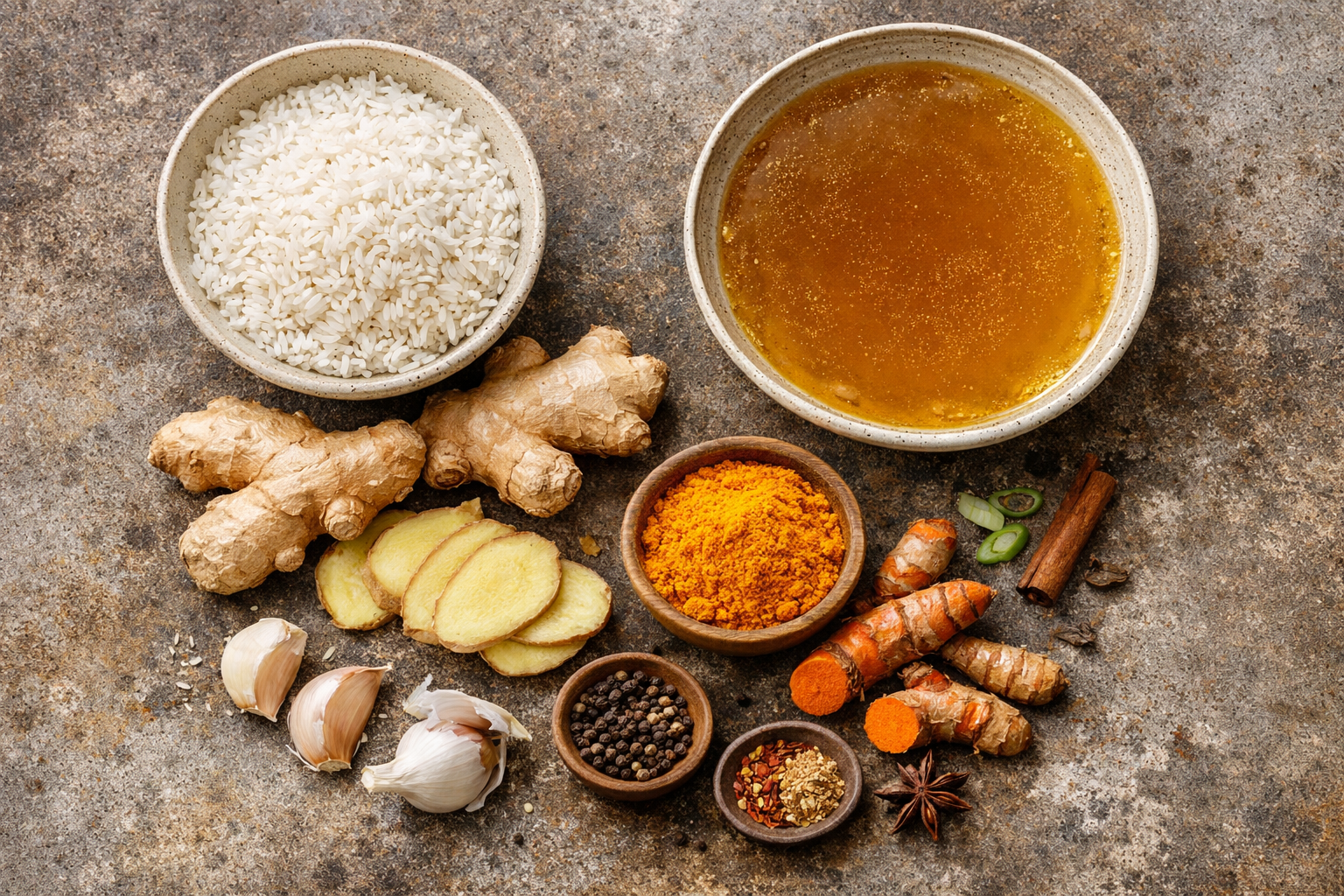 Warm and Wholesome Ginger & Turmeric Congee (Rice Porridge) Delight 2 1. Ginger & Turmeric Congee (Rice Porridge)
