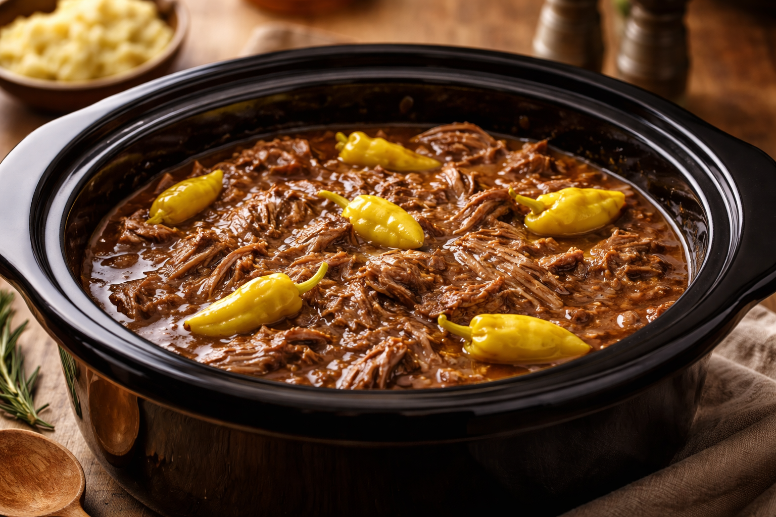 Slow Cooker Mississippi Pot Roast
