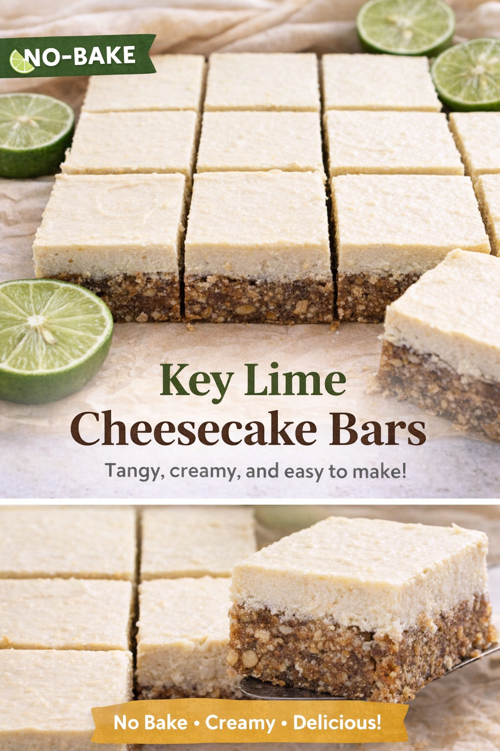 No-Bake Coconut Lime Date Bars