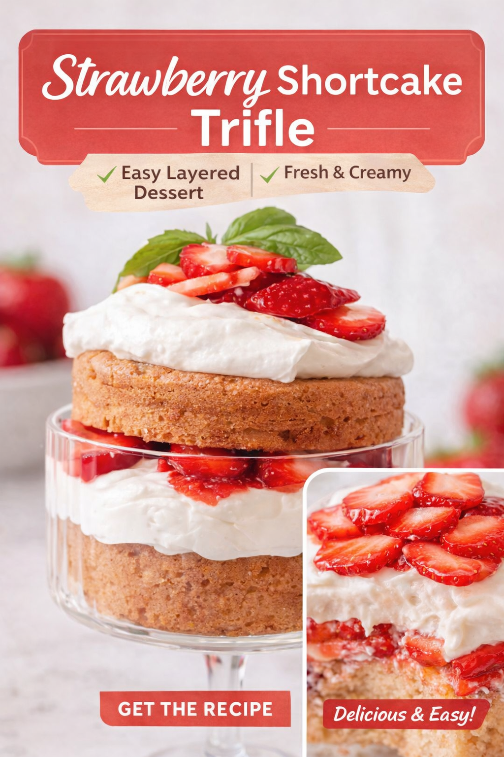 Mini Strawberry Shortcake Yogurt Cups