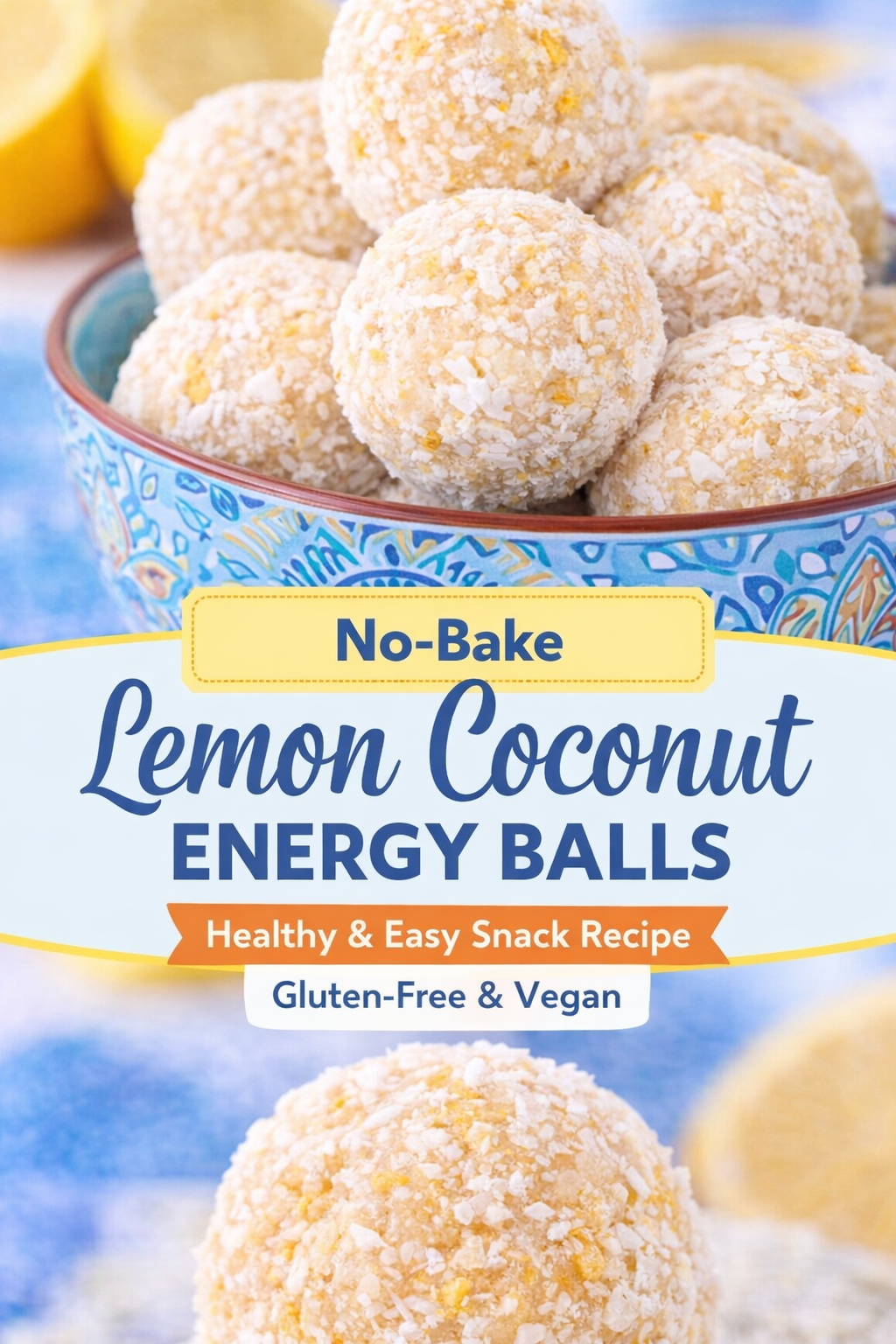 Healthy Lemon Coconut Protein Truffles