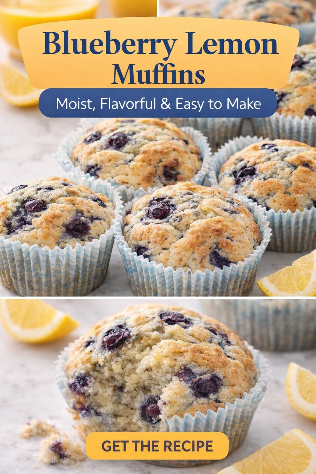 Healthy Lemon Blueberry Snack Muffins