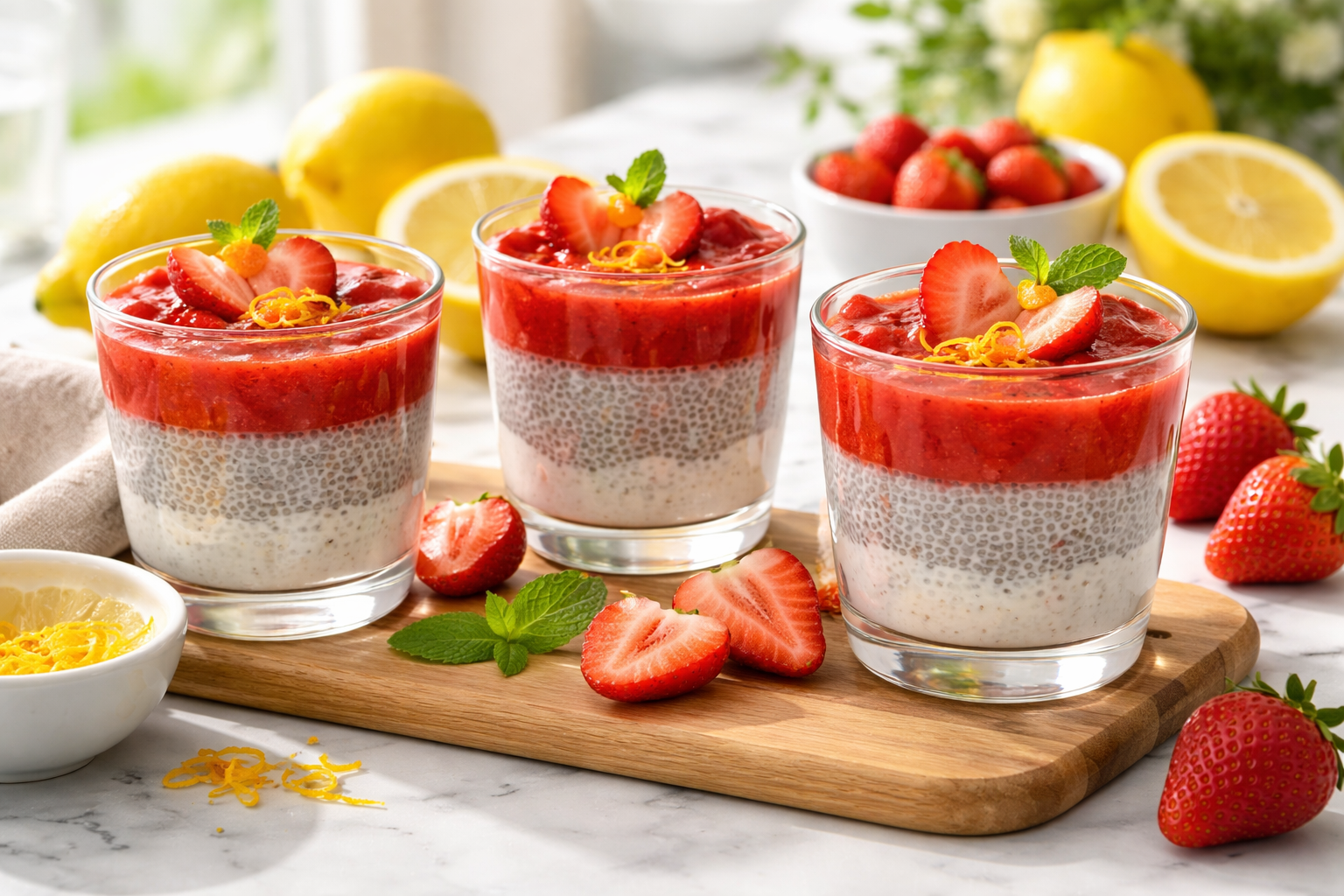 Delightful Small-Batch Strawberry Lemonade Chia Cups that Refresh