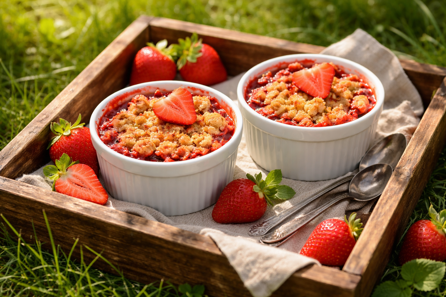 Mini Strawberry Oat Crumble for Two