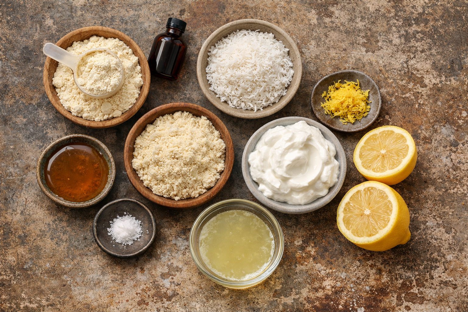 Healthy Lemon Coconut Protein Truffles