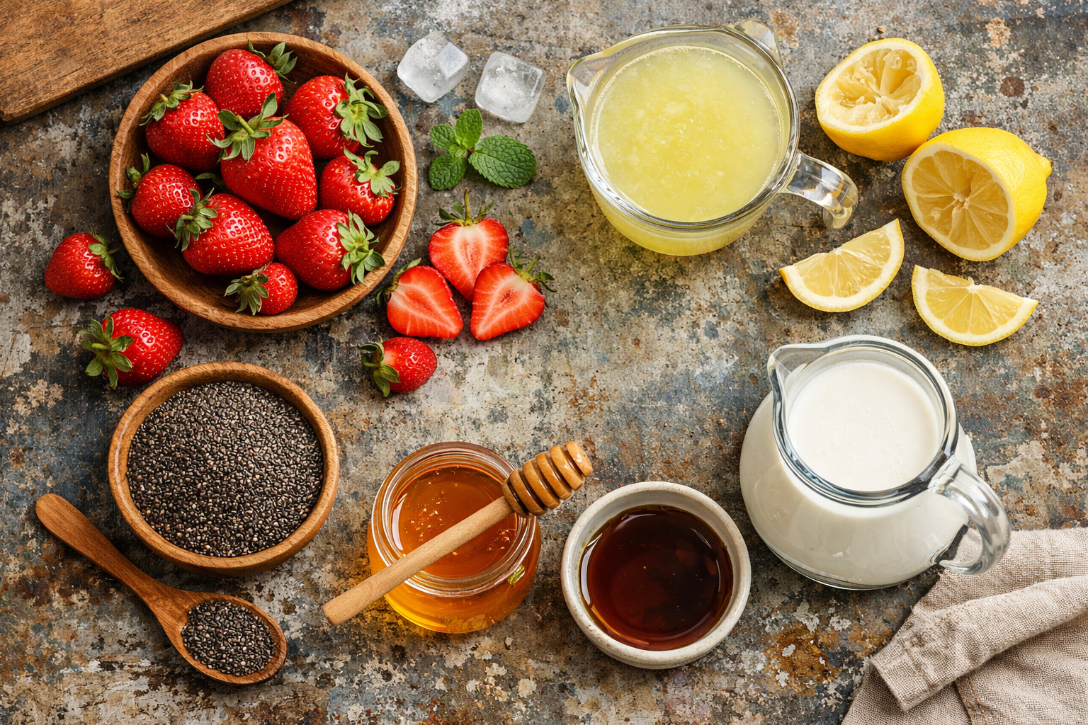 Small-Batch Strawberry Lemonade Chia Cups