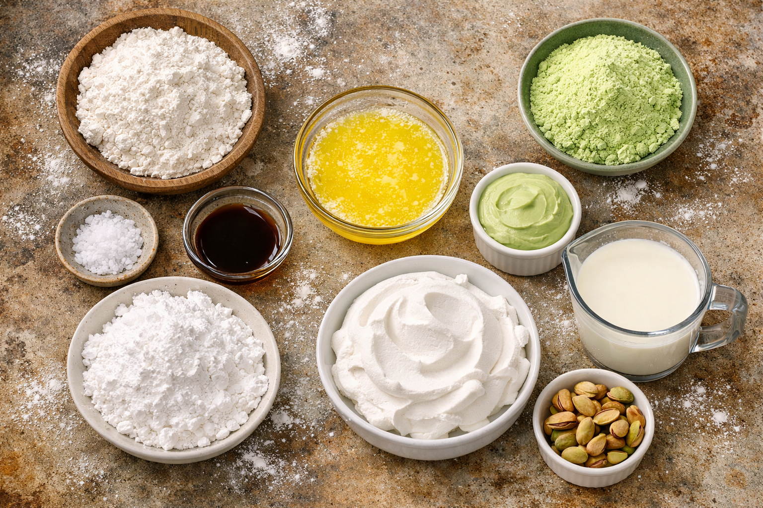 Small-Batch Pistachio Cream Dessert Bars