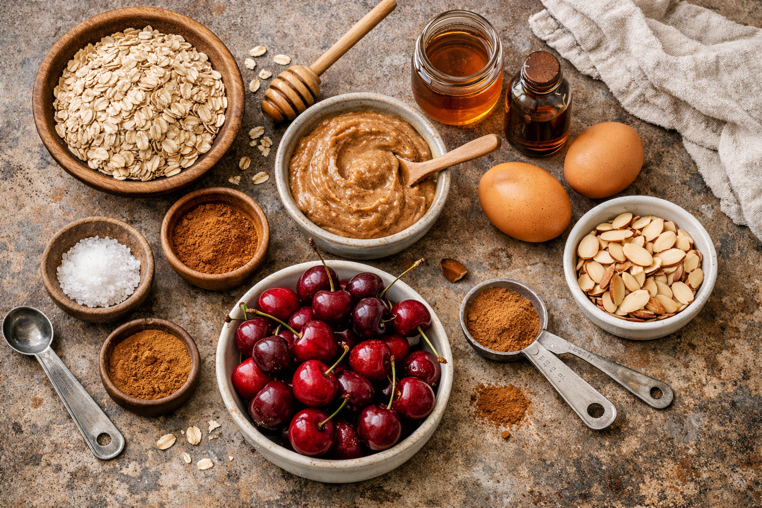 Flourless Cherry Almond Breakfast Squares
