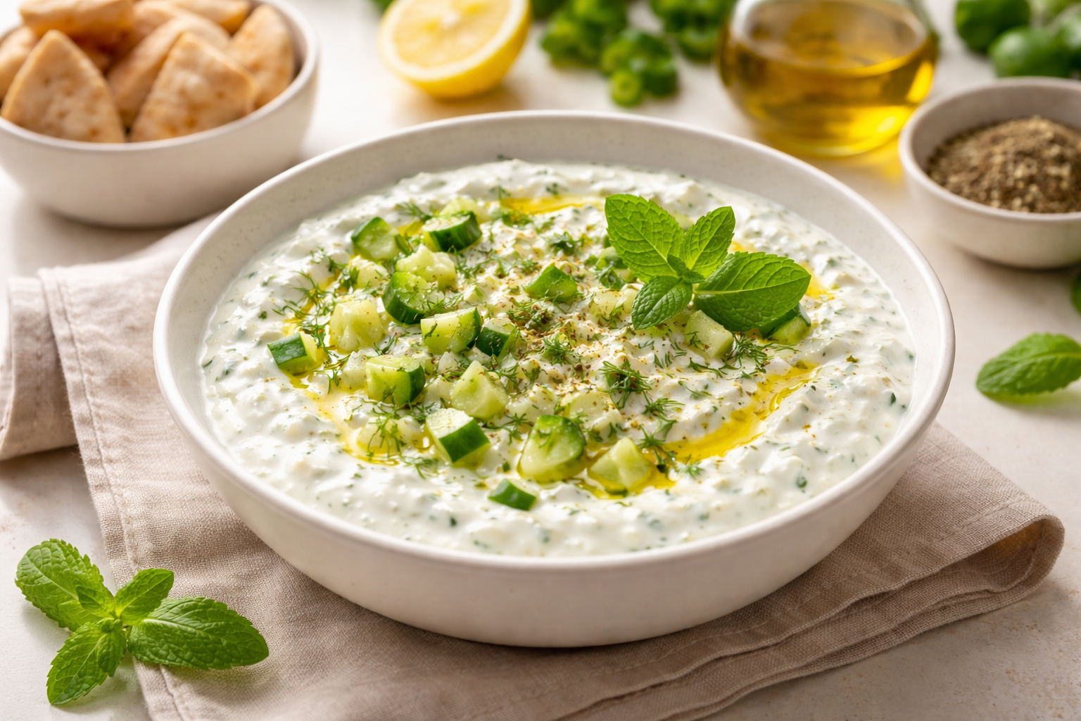 Delicious Turkish Yogurt Cucumber Salad Bowls to Savor