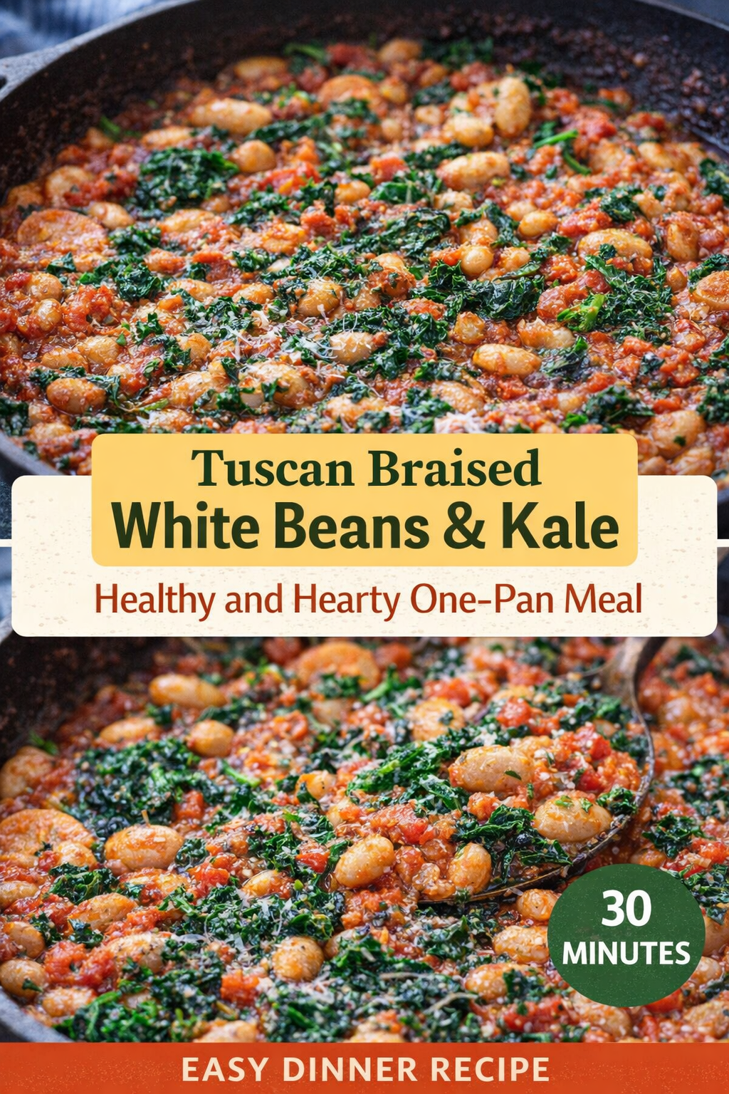 Mediterranean White Bean Skillet with Feta