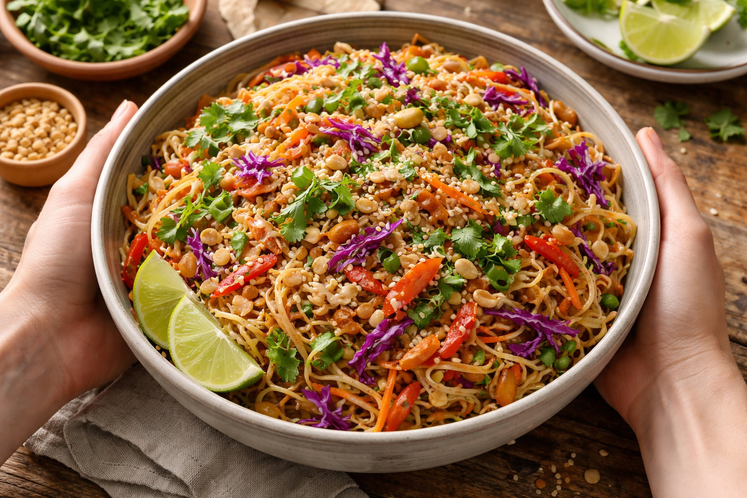Delicious Thai Peanut Crunch Noodle Salad You&rsquo;ll Love!