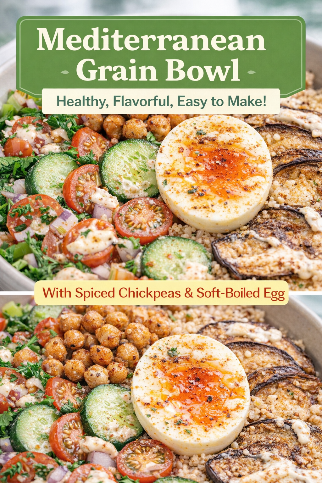 Middle Eastern Crispy Chickpea Grain Bowl