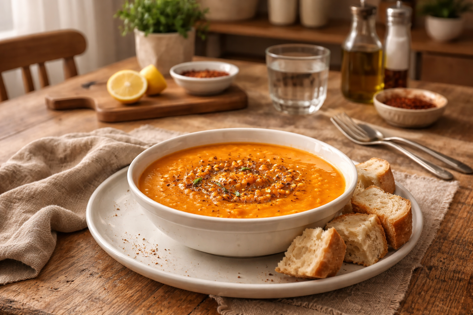 Cozy Up with Turkish Red Lentil Soup for Two: A Heartfelt Recipe
