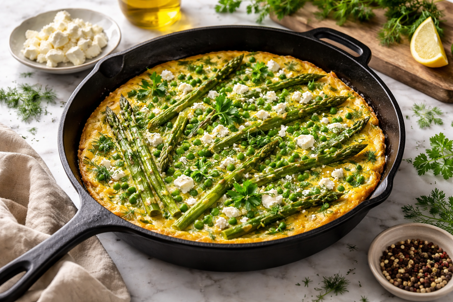 Greek Pea and Herb Frittata