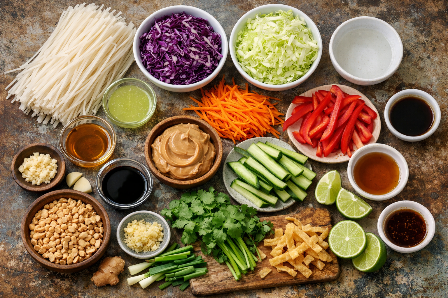 Delicious Thai Peanut Crunch Noodle Salad You&rsquo;ll Love!