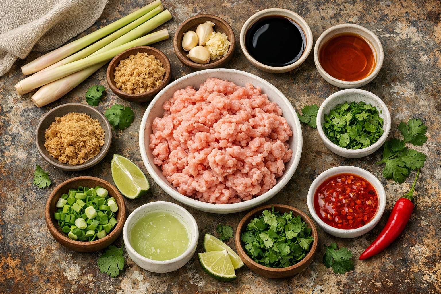 Vietnamese-Inspired Lemongrass Chicken Lettuce Cups