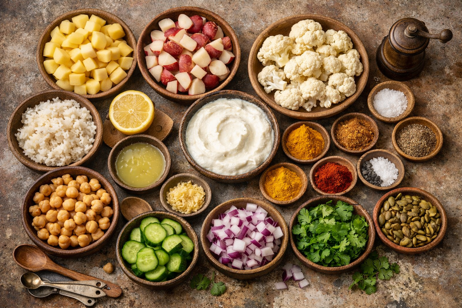 Indian Spiced Yogurt Potato Bowls with a Twist of Flavor