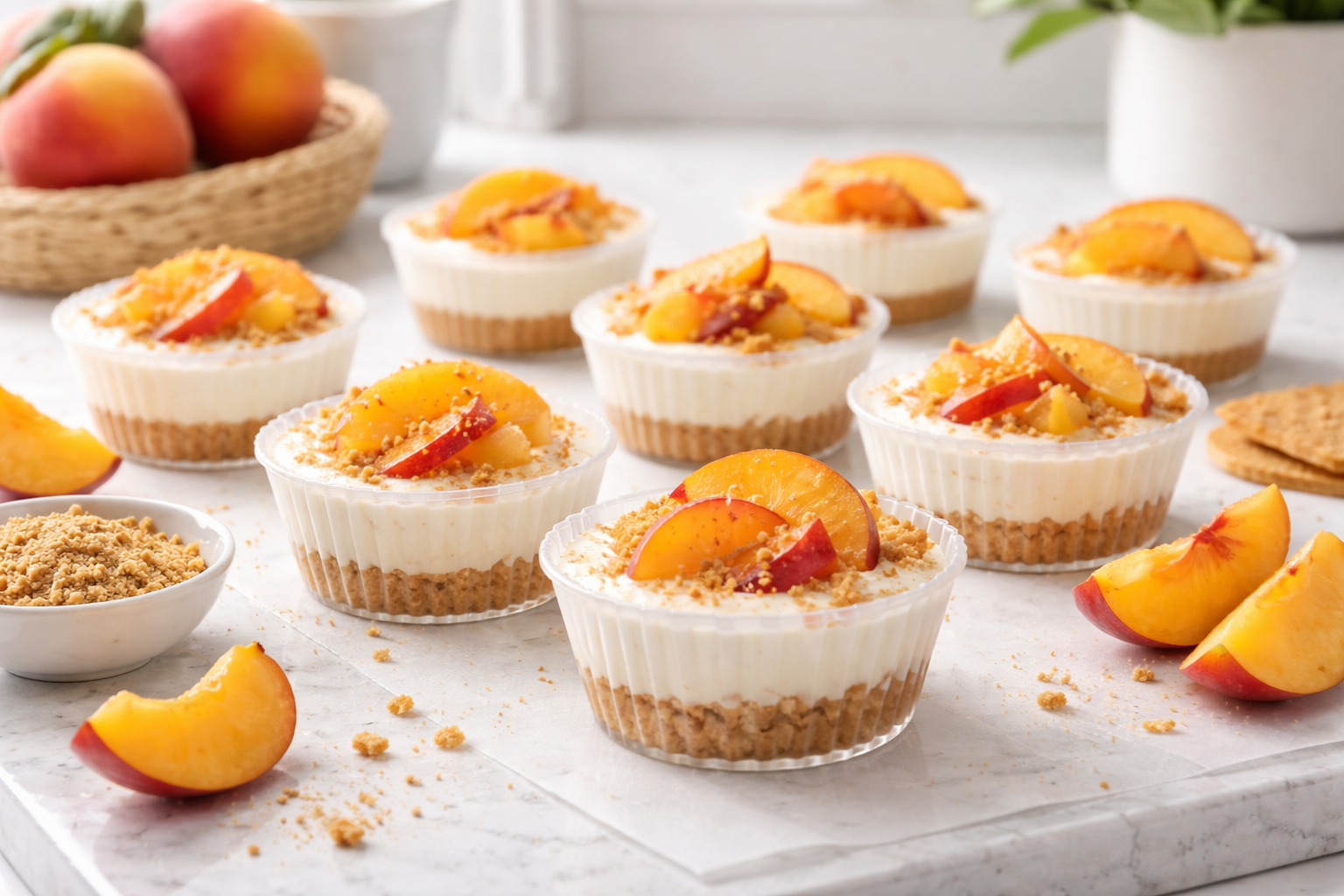 Mini Peach Yogurt Icebox Cups