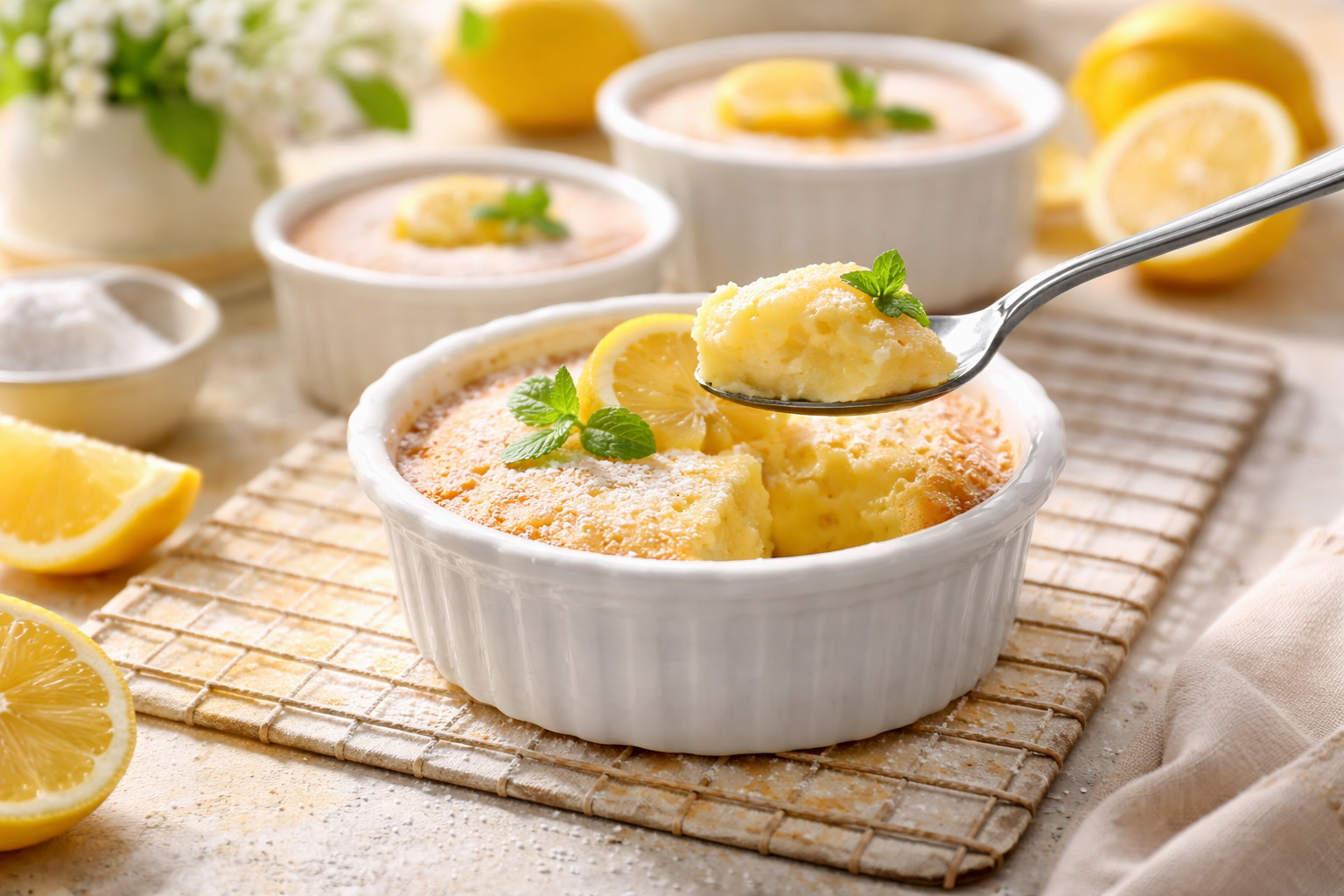 Lemon Pudding Cake for Two