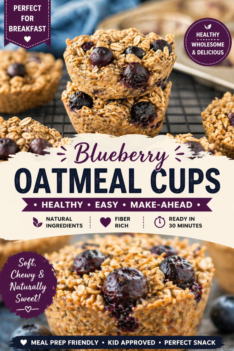 Delicious No-Sugar Blueberry Chia Oat Cups to Start Your Day