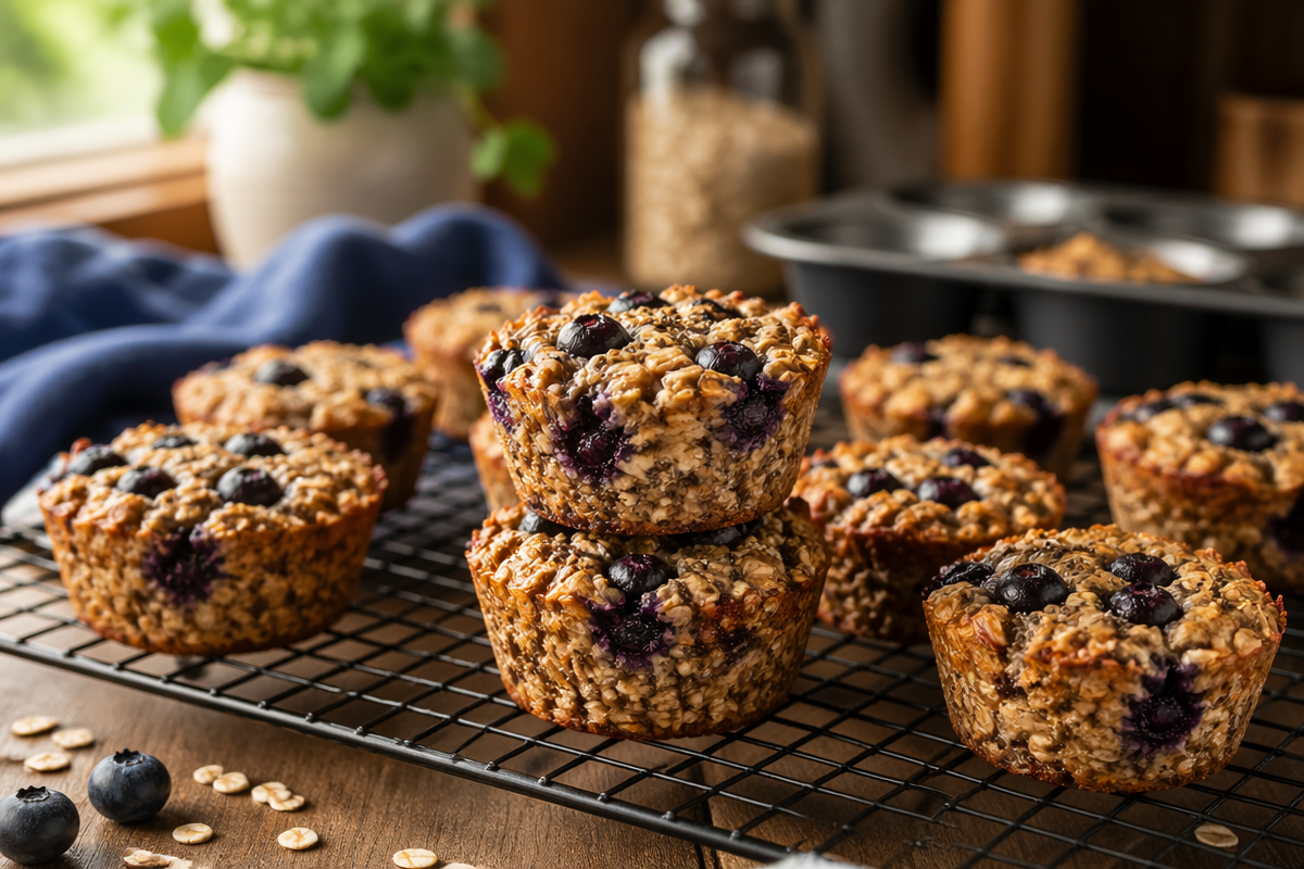 Delicious No-Sugar Blueberry Chia Oat Cups to Start Your Day