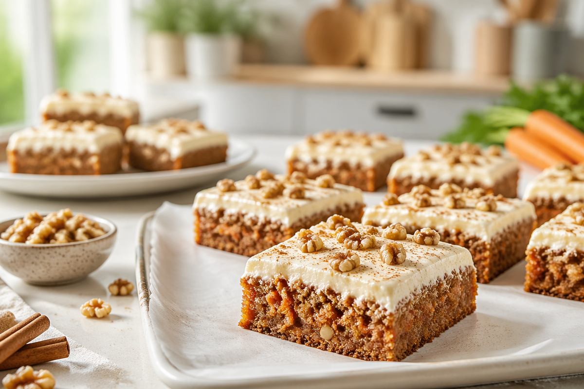 Gluten-Free Carrot Walnut Snack Squares