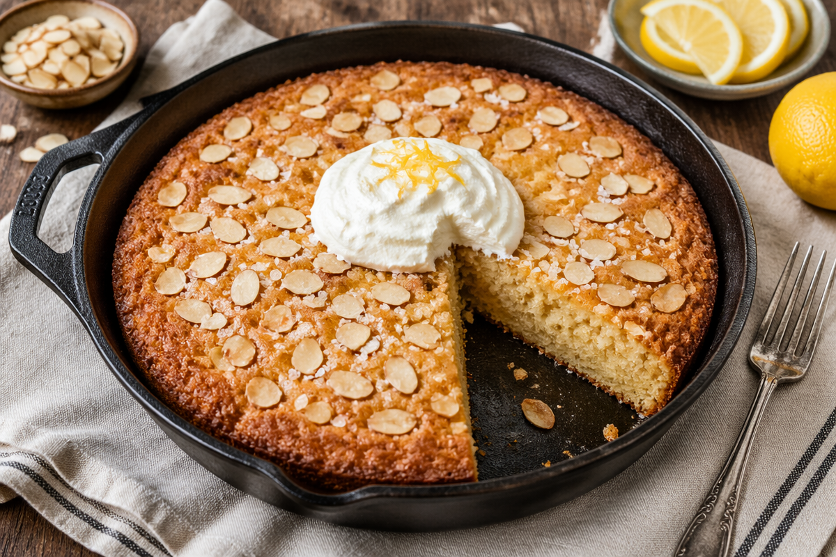 Gluten-Free Lemon Almond Skillet Cake