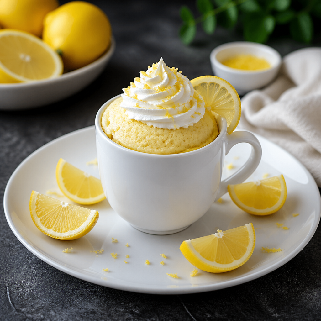 One-Bowl Lemon Mug Cake: A Sweet 5-Minute Treat!