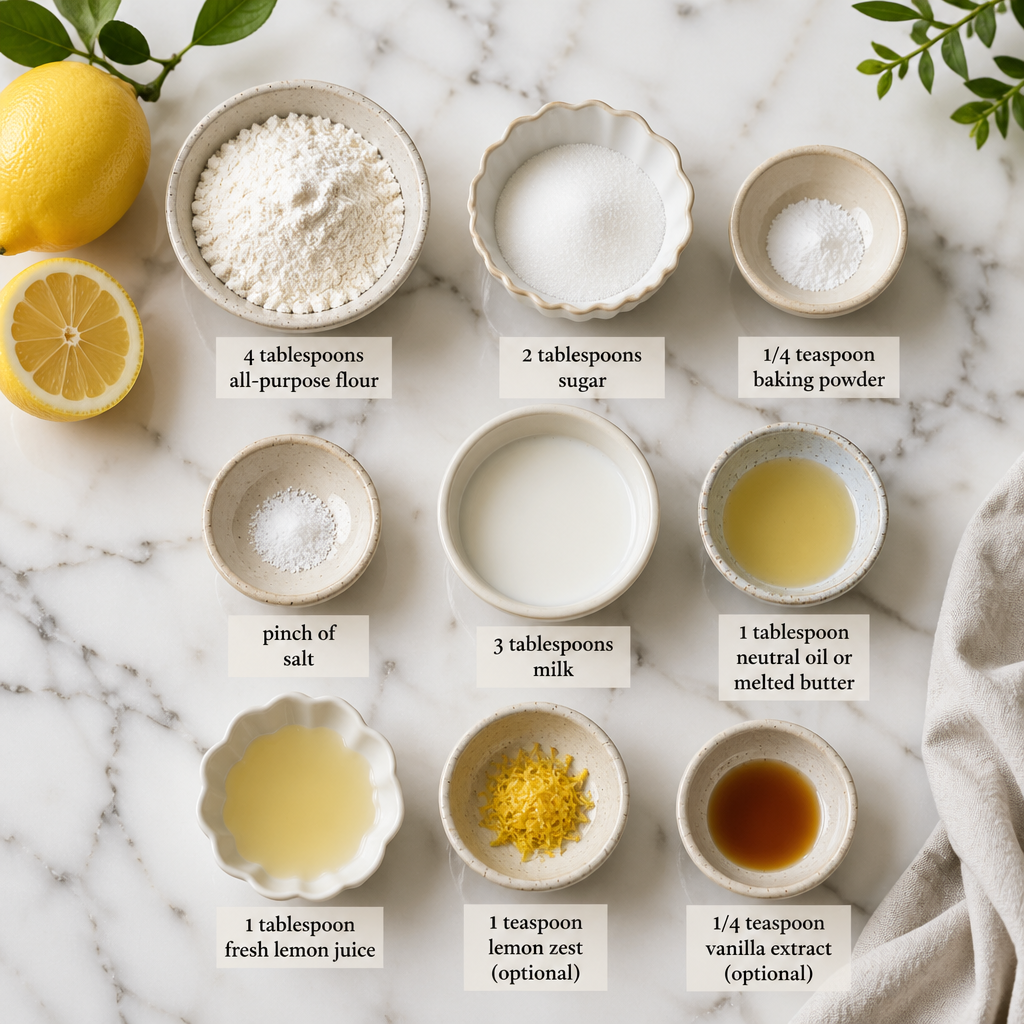 One-Bowl Lemon Mug Cake (5-Minute Treat)