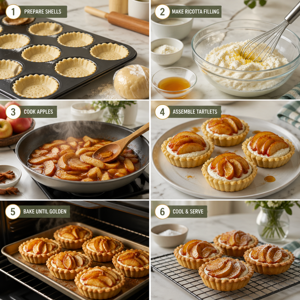 Cinnamon Apple Ricotta Tartlets (Tender, Cozy Spice)
