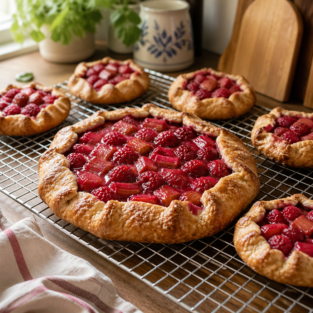 Delicious Raspberry Rhubarb Rustic Galette (Buttery, Bubbly) Recipe