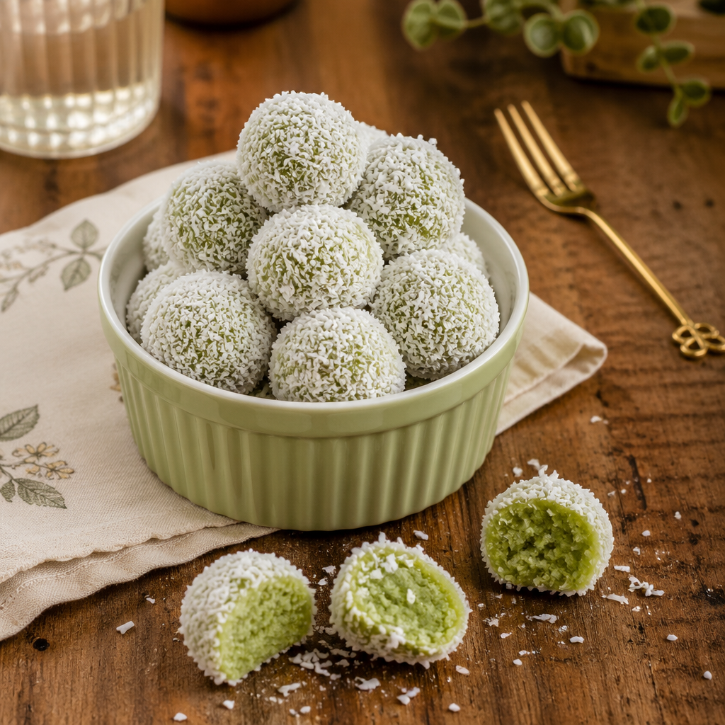 Coconut Matcha Bite-Size Treats That Wow Your Guests!
