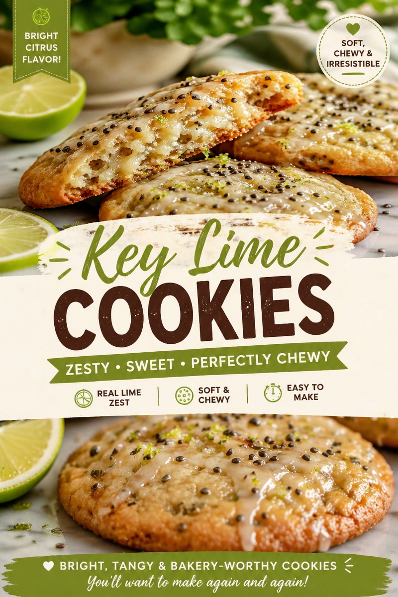 Key Lime Chia Cookies (Soft + Crunchy)