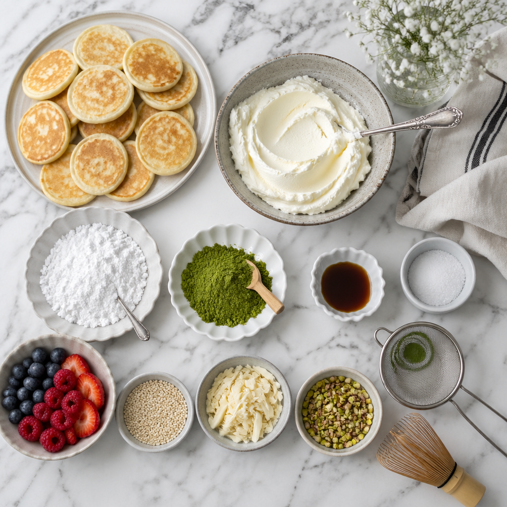 Delicious Matcha Mascarpone Blini Bites for Your Next Brunch