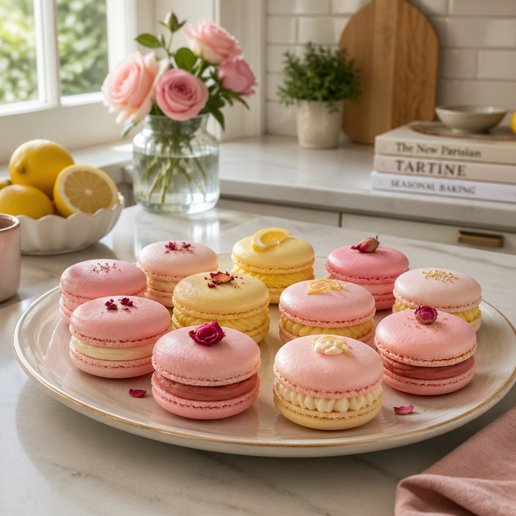 Rose Lemon Macarons (Party-Ready, Delicate)