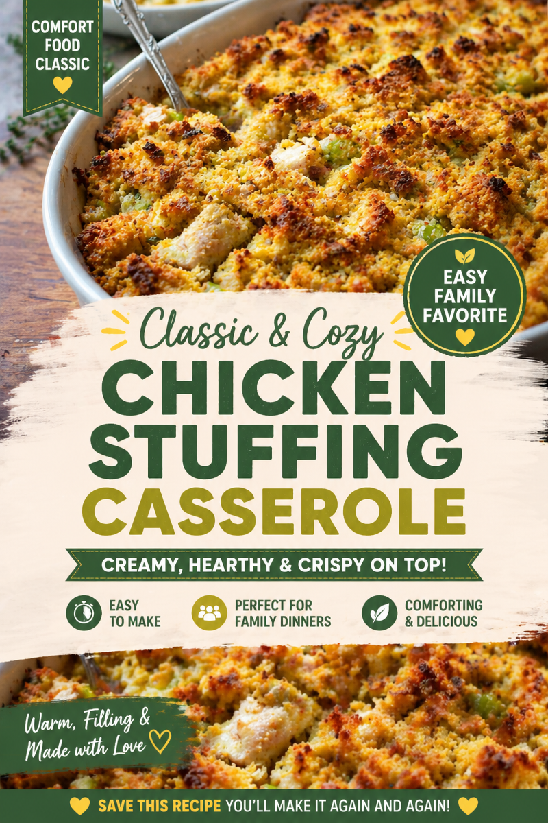 Southern Chicken and Dressing Casserole — Easy Comfort Dinner