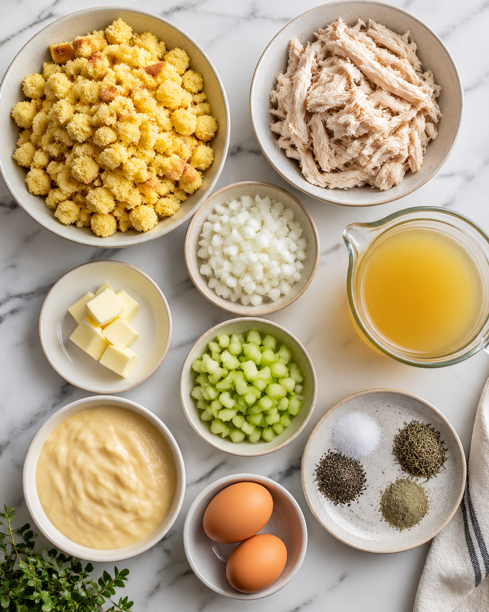 Southern Chicken and Dressing Casserole — Easy Comfort Dinner